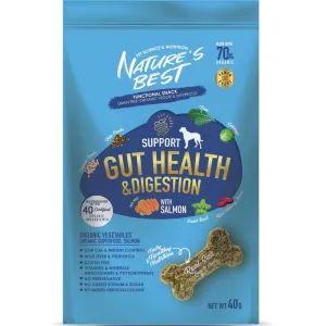 2 FOR $10 (Exp 2026): Nature's Best Gut Health & Digestion Salmon Grain-Free Dog Treats 40g