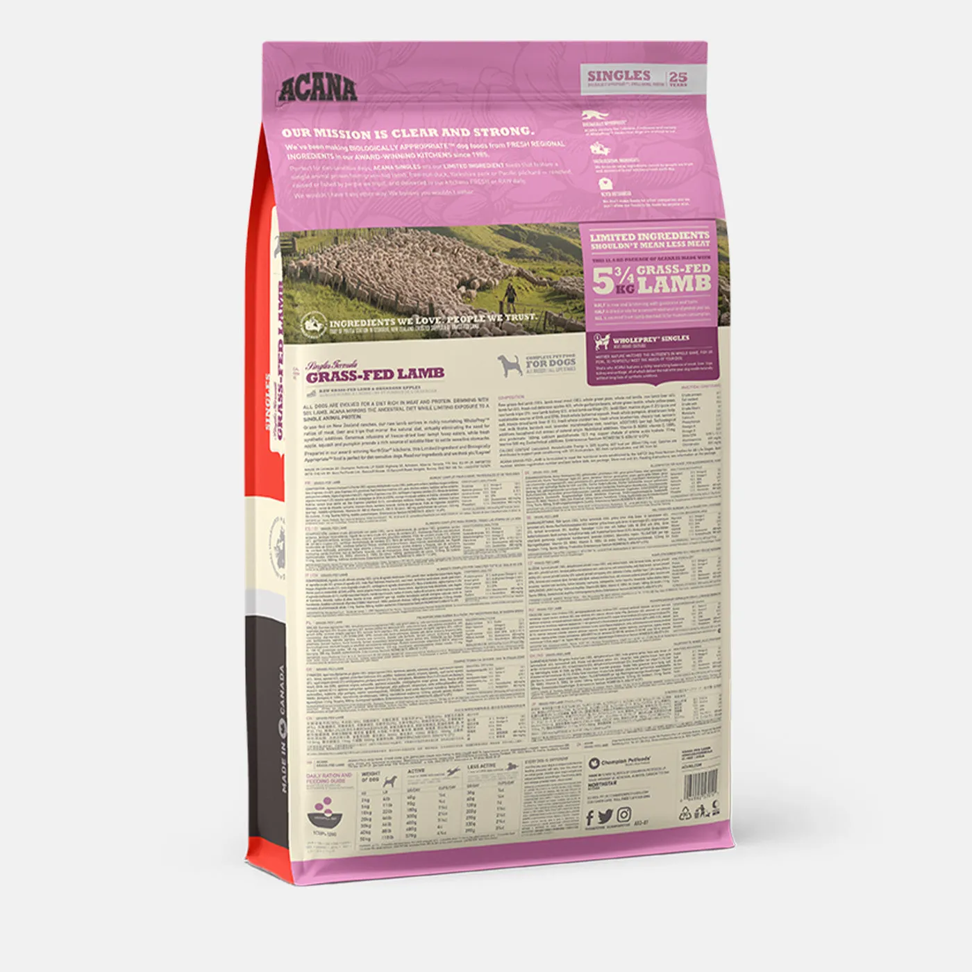 ACANA Grass Fed Lamb Dog Food 11.4kg