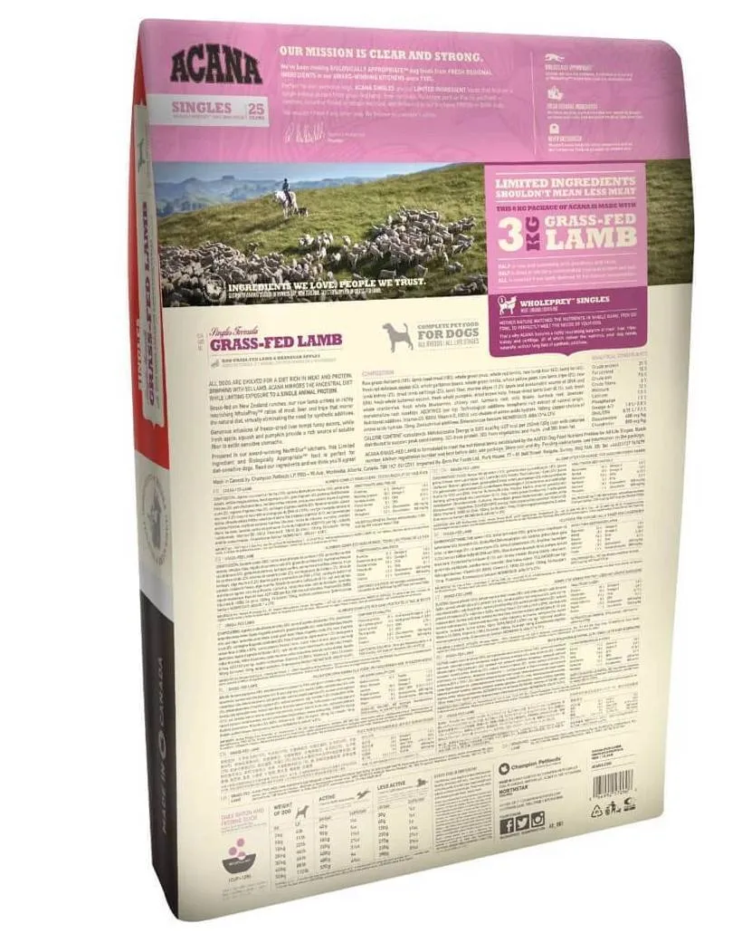 Acana Grass Fed Lamb, Dry Dog Food