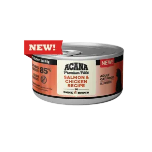 Acana Premium Pâté, Salmon & Chicken Recipe, Wet Cat Food, 3-oz Case of 24