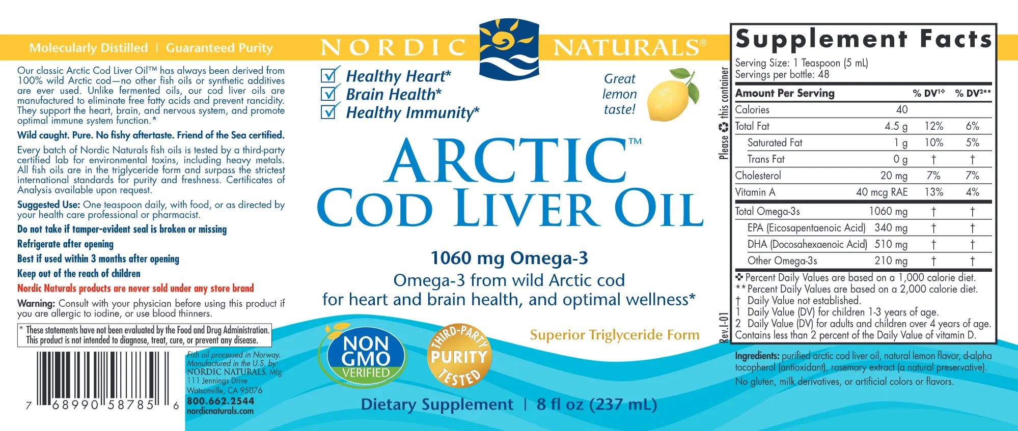 Arctic™ Cod Liver Oil Liquid