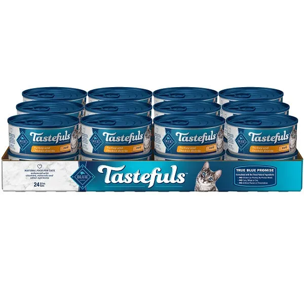 Blue Buffalo Adult Tastefuls Pate Turkey & Chicken Entree Cat Wet Food