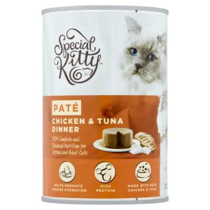 Chicken & Tuna Flavor Pate Wet Cat Food for Adult, Kitten, 22 Oz Can