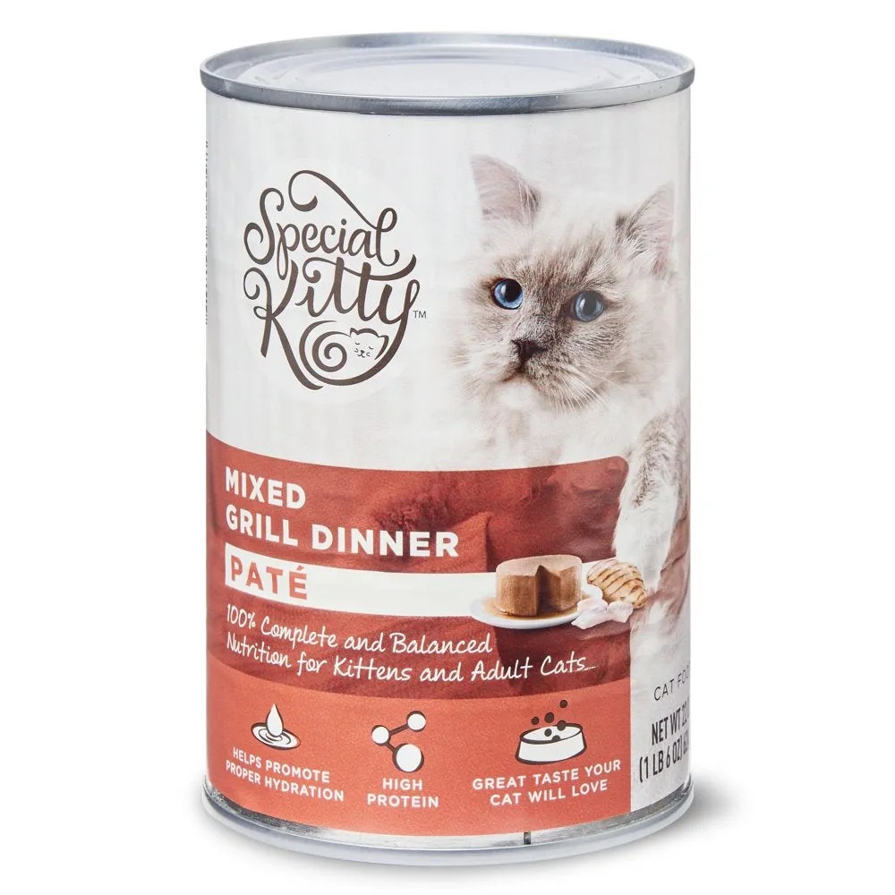 Chicken & Tuna Flavor Pate Wet Cat Food for Adult, Kitten, 22 Oz Can