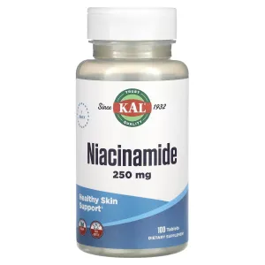 Dietary supplement KAL niacinamide 250 mg., 100 tablets