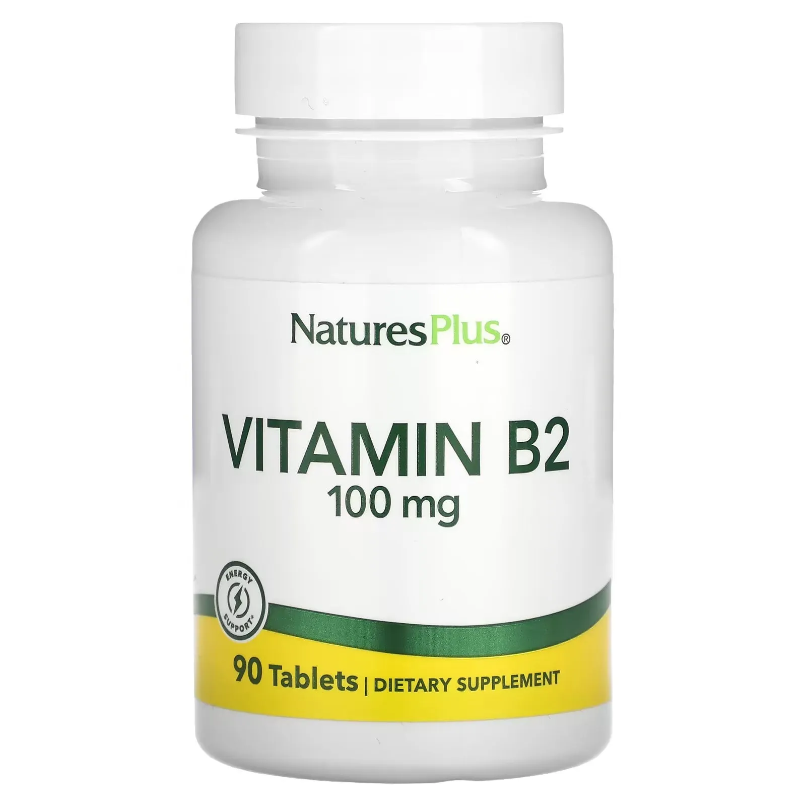 Dietary supplement NaturesPlus vitamin B-2, 100 mg., 90 tablets