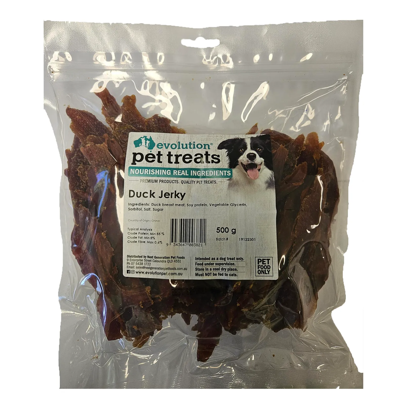 Evolution Australian Pet Treats Duck Jerky Dog Treat