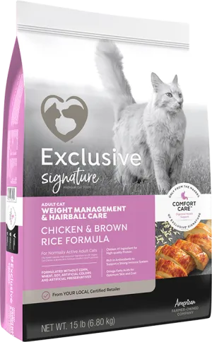 Exclusive Signature Weight Management & Hairball Care Adult Cat Food