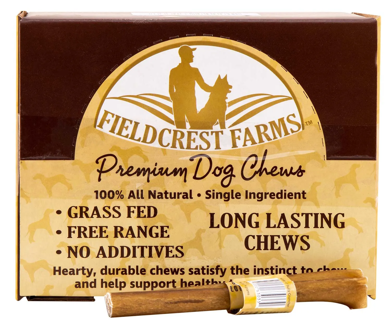 Fieldcrest Farms Bully Crunchers Bully Stick Dog Treats, 6"