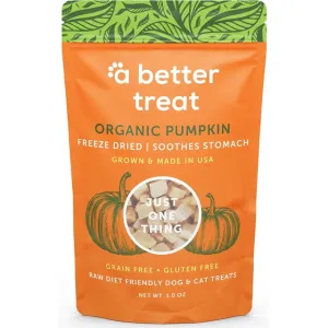 Freeze Dried Organic Pumpkin Dog and Cat Treats 1 oz.