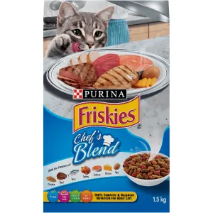 Friskies Chef's Blend Dry Cat Food, 1.5kg