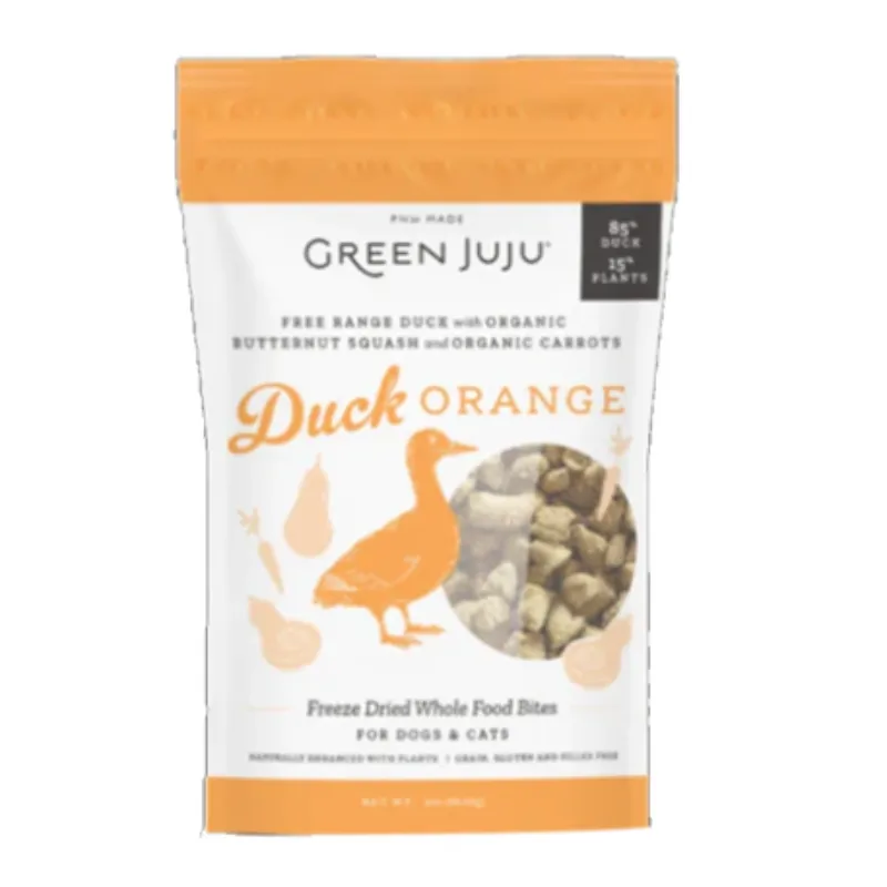 Green Juju Duck Orange Freeze Dried Whole Food Bites