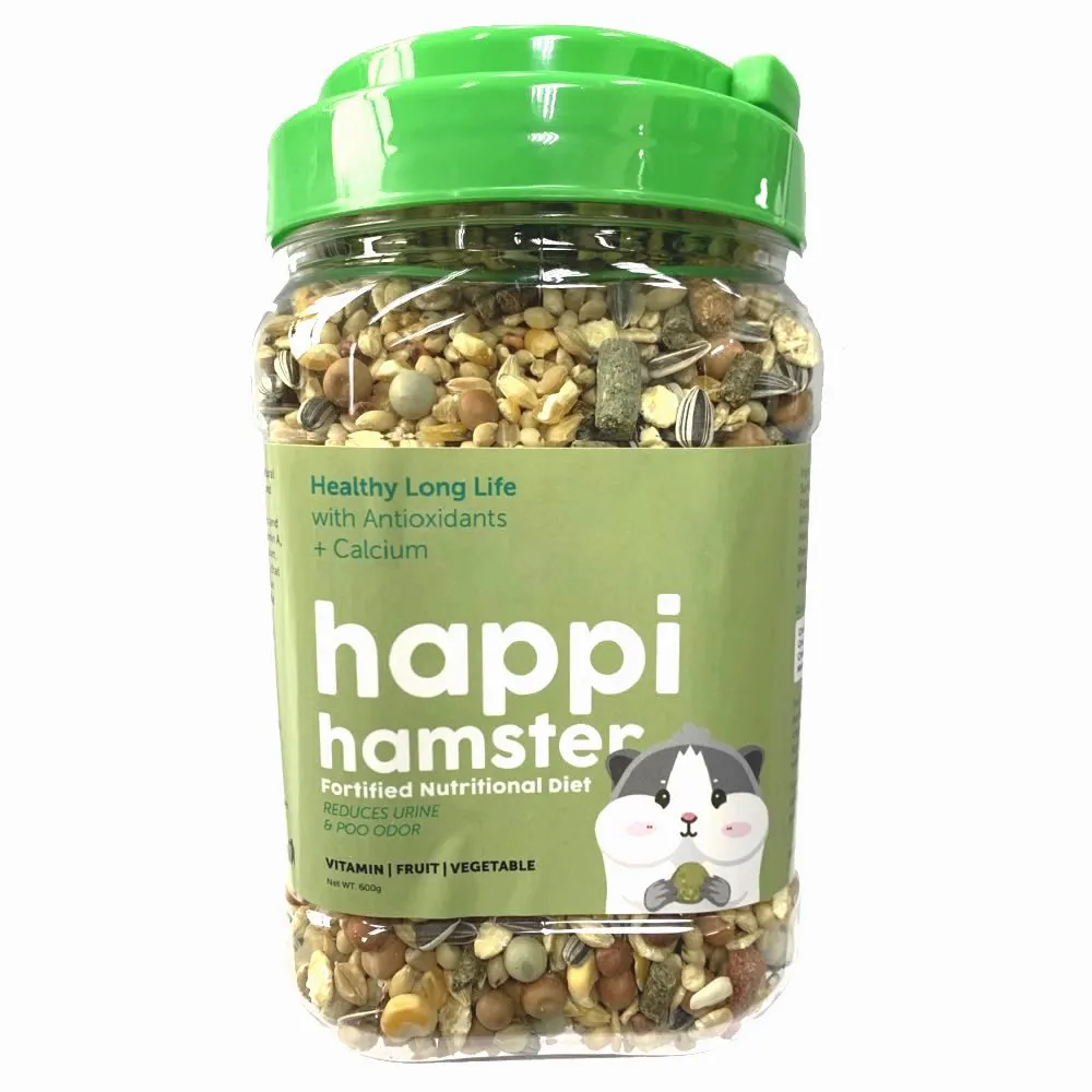 Happi Hamster Healthy Long Life Fortified Nutritional Diet 600g