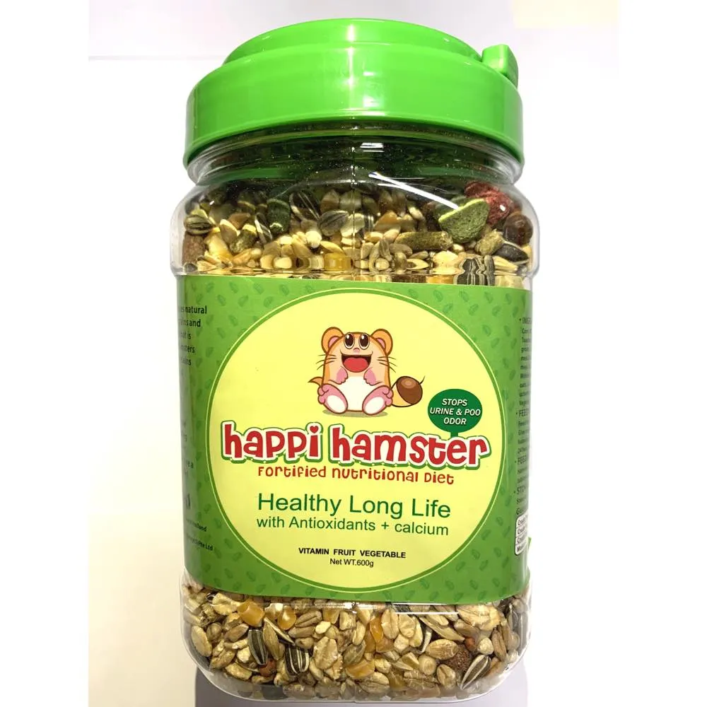 Happi Hamster Healthy Long Life Fortified Nutritional Diet 600g