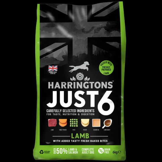 Harringtons Just 6 Lamb Grain Free Dry Dog Food - 6KG