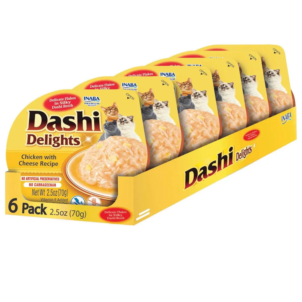 Inaba Dashi Delights Chicken with Cheese Recipe in Broth Cat Food, 2.5-oz