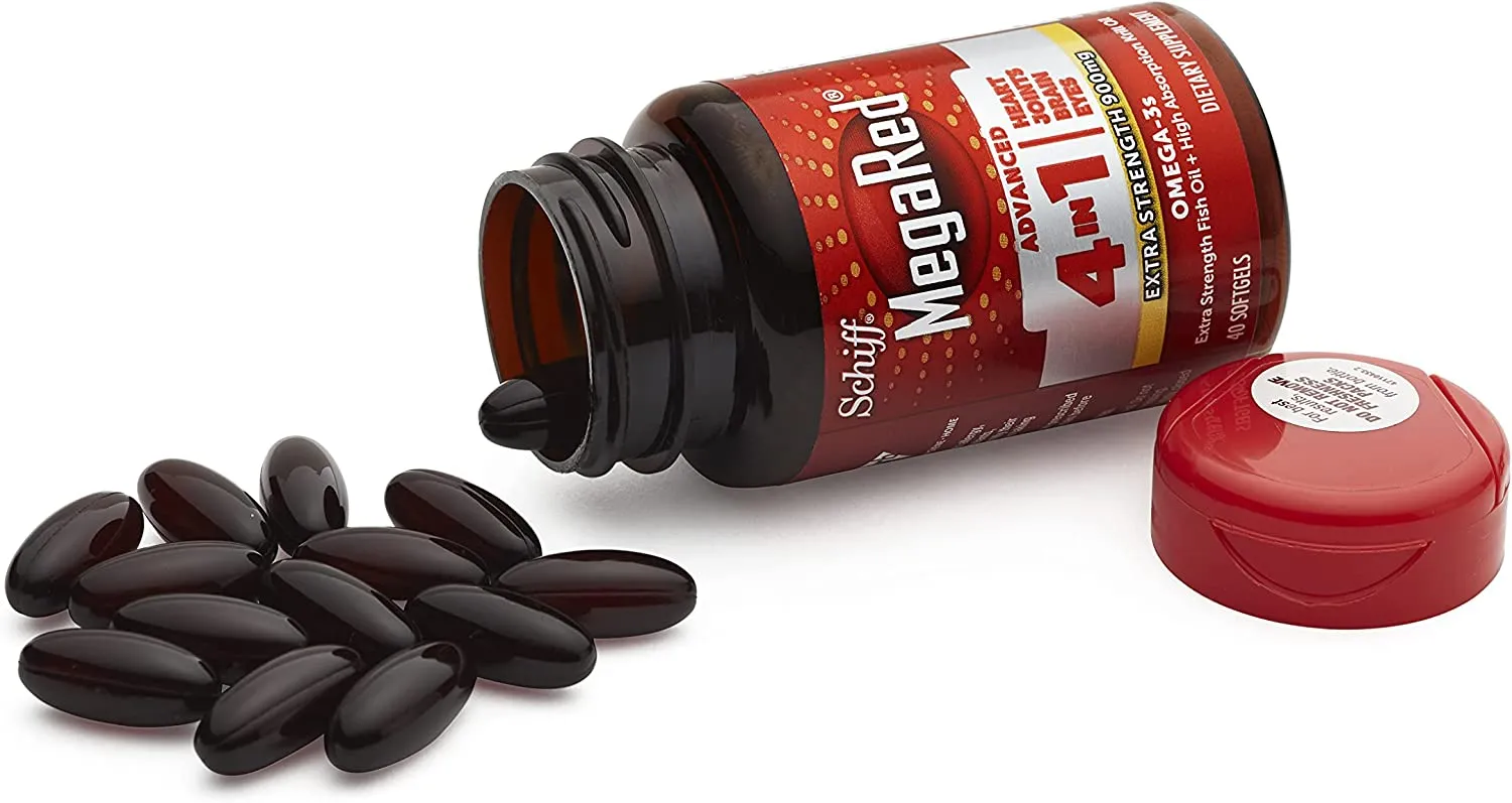 ITEM# 0088   MegaRed Fish Oil   Krill Oil 900mg Omega 3 Supplement with EPA & DHA, Supports Heart, Brain, Joint and Eye Health, No Fishy Aftertaste (Watch Video)