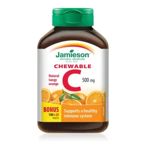 Jamieson Chewable Vitamin C 500 mg (Tangy Orange flavor)