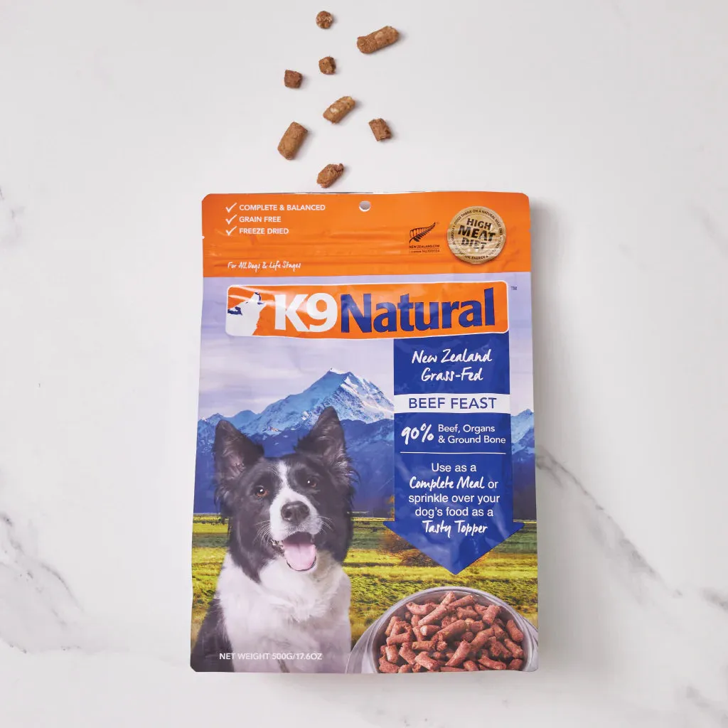 K9Natural Beef Feast Freeze Dried Dog Food 500g