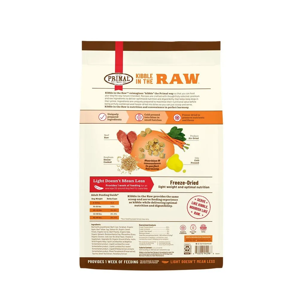 Kibble In The Raw - Freeze Dried Beef Dog Food