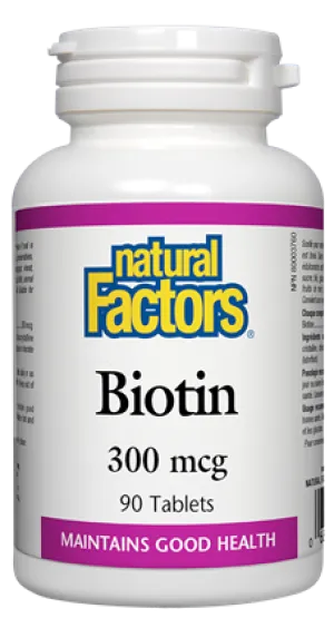 Natural Factors Biotin (300mcg) (90 Tablets)