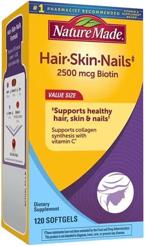 Nature Made Hair, Skin & Nails 2500mcg Biotin 120ct