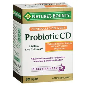 Nature's Bounty Controlled Delivery Probiotic CD Caplets 30 Capsules By Nature's Bounty