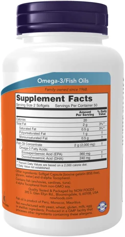 Now Omega 3 1000mg Softgel 100s