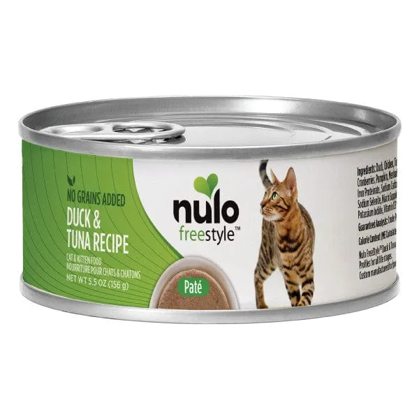 Nulo Freestyle Grain Free Duck & Tuna Recipe Canned Cat Food, 5.5oz