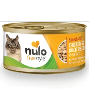 Nulo Freestyle Grain-Free Shredded Chicken & Duck Recipe Wet Cat Food, 3oz