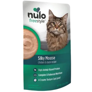 Nulo Freestyle Grain-Free Silky Mousse Chicken & Duck Recipe Cat Food Topper, 2.8oz