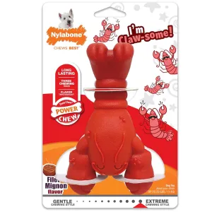 Nylabone Power Chew Lobster Dog Toy, Red