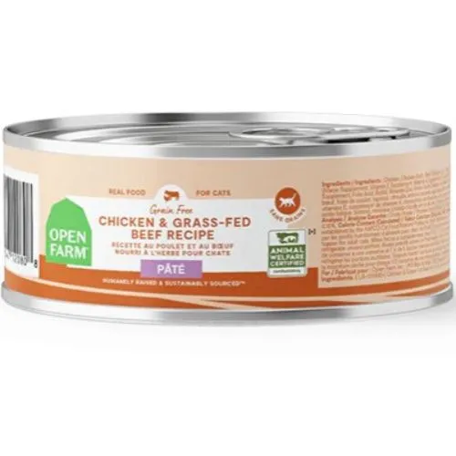 Open Farm Grain Free Chicken Beef Pate Wet Cat Food 2.8oz