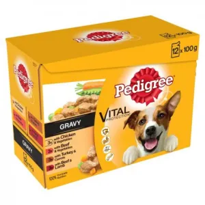 Pedigree Dog Pouches Mixed Selection In Gravy 12x100g