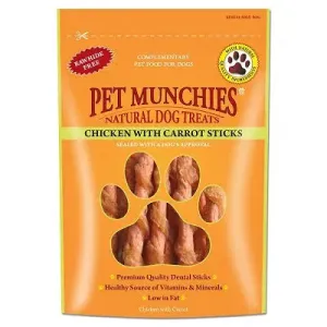 Pet Munchies Chicken with Carrot Sticks Dog Treats 8 x 80g