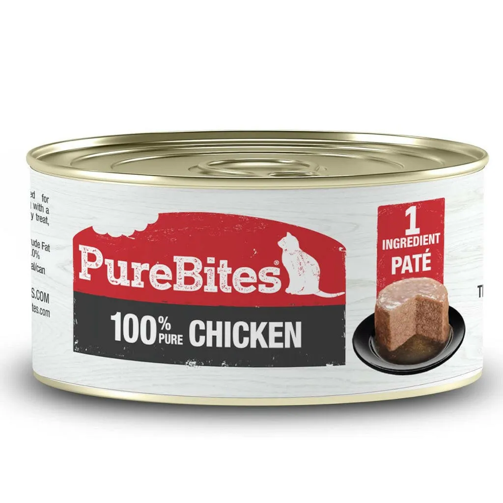 PureBites 100% Pure Chicken Pate Cat Food Topper (2.5 oz, case of 12)