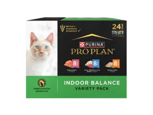 Purina Pro Plan Indoor Balance Variety Pack Chicken, Salmon and Ocean Whitefish & Tuna Entrées Wet Cat Food