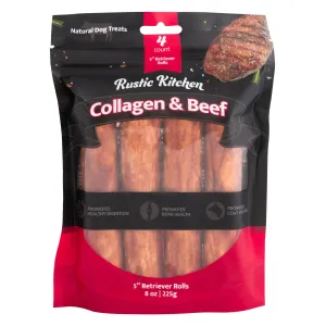 Rustic Kitchen Collagen Retriever Rolls Beef Flavored Dog Treats