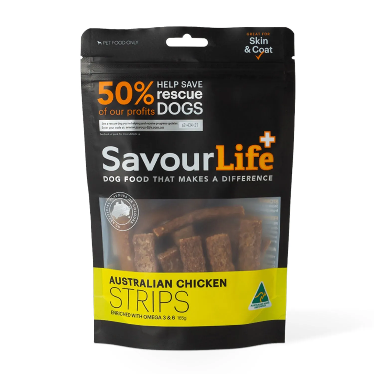 SavourLife Chicken Strips Dog Treats 165g