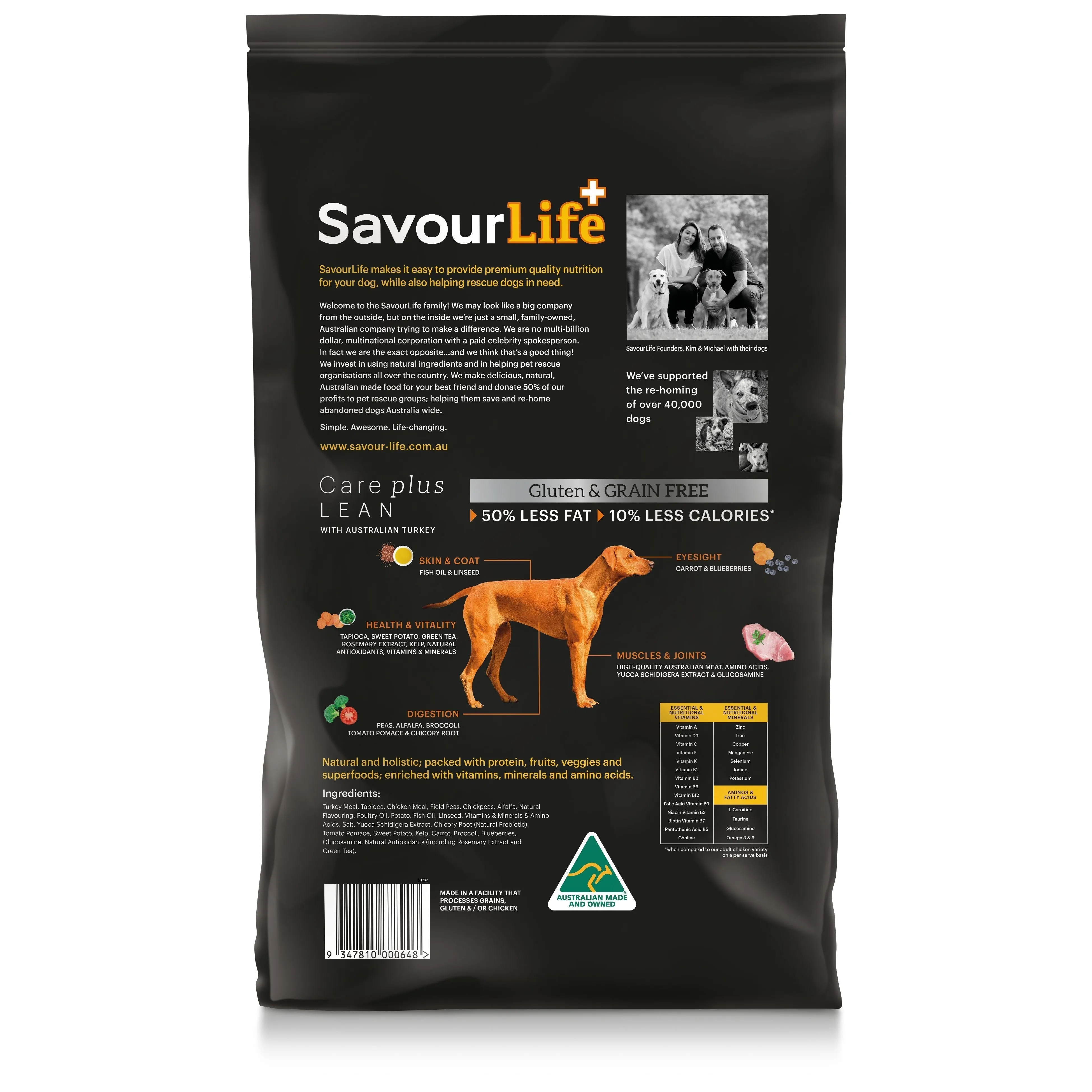 SavourLife Grain Free Dry Dog Food Lean Turkey 10kg