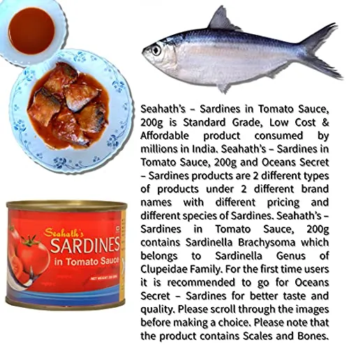 Seahath's - Sardines in Tomato Sauce, 200g (Pack of 12)