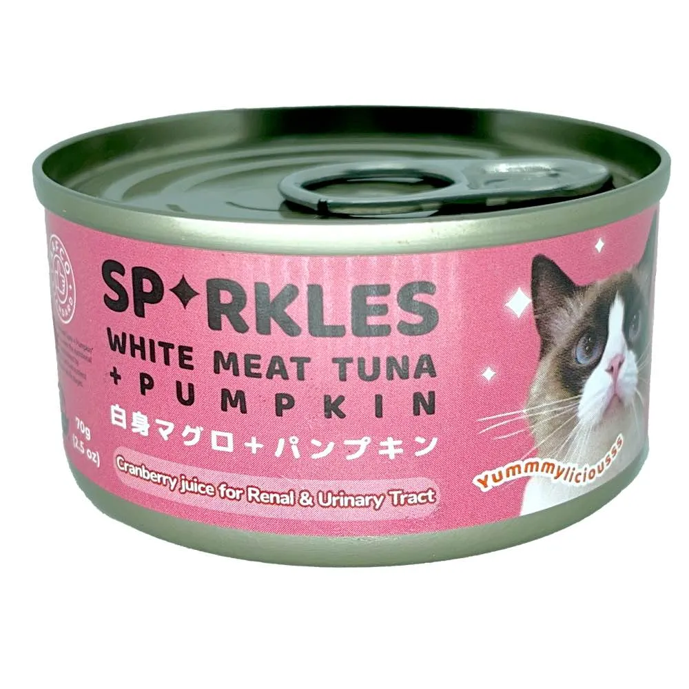 Sparkles White Meat Tuna   Pumpkin Canned Cat Food 70g x 24