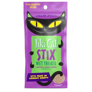 Tiki Cat Stix Duck Wet Cat Treats 3oz 6-Pack