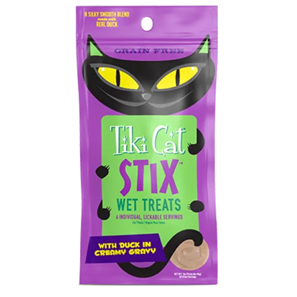 Tiki Cat Stix Duck Wet Cat Treats 3oz 6-Pack