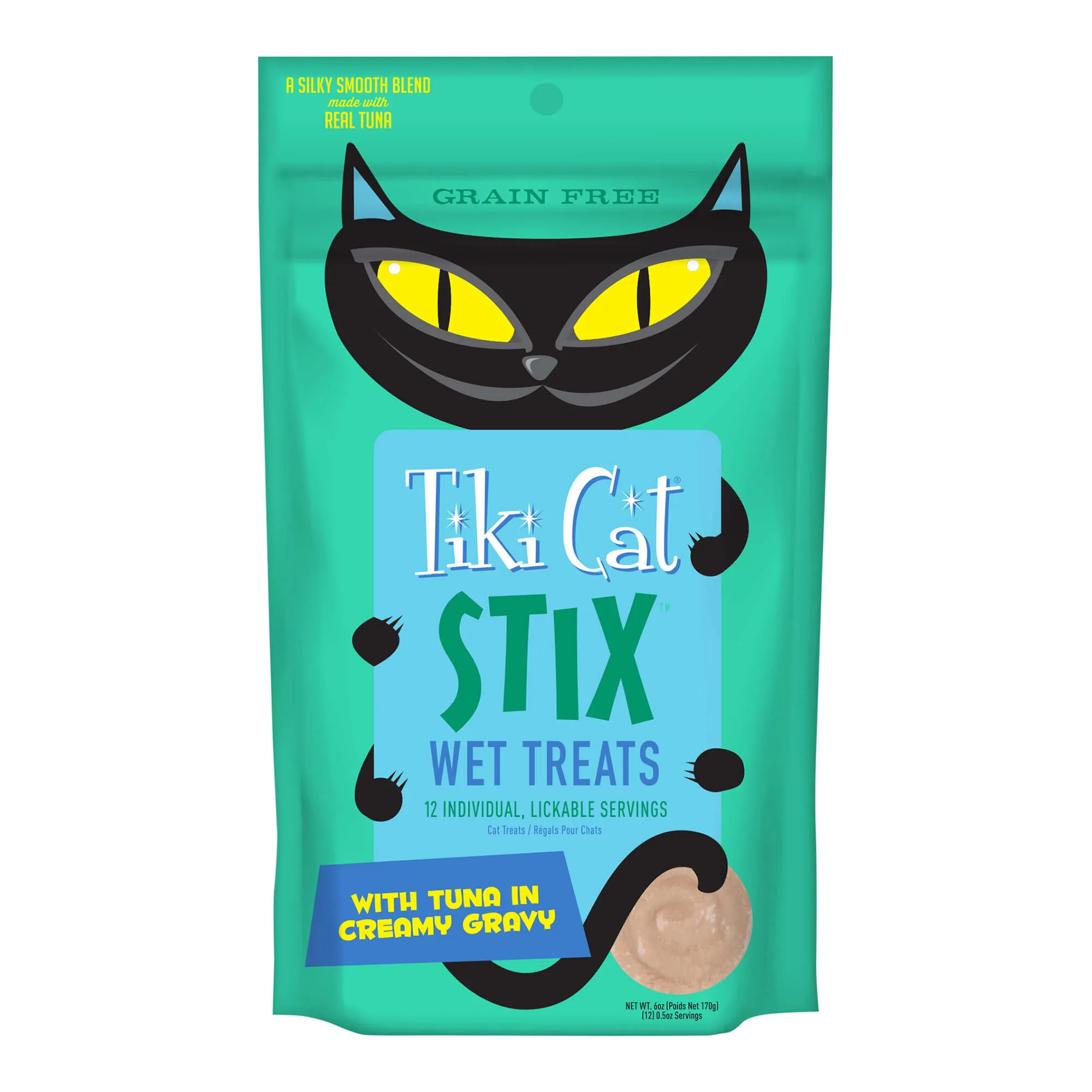 Tiki Cat Stix Wet Cat Treats, Tuna, Case of 12 (6 ct)