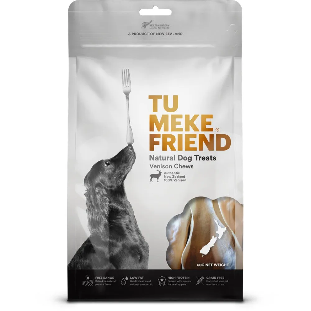 Tu Meke Friend Venison Chews Grain-Free Air-Dried Dog Chews 60g