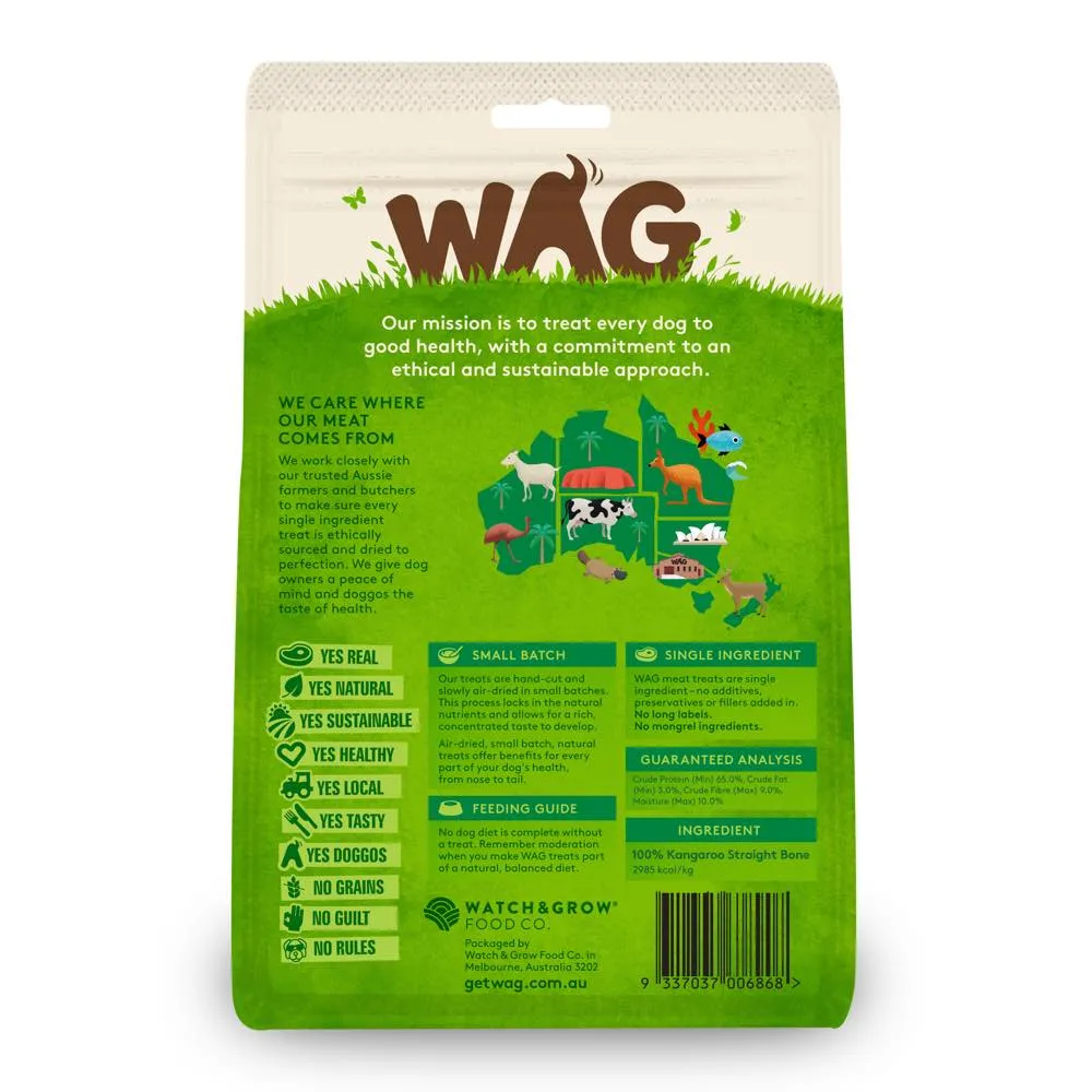 WAG Kangaroo Straight Bone Grain-Free Dog Treats 6ct