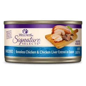 Wellness Core Signature Selects Shredded Chicken With Chicken Liver Entrée in Sauce Wet Cat Food 79G